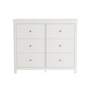 Nairn White 3+3 drawer wide chest of drawers
