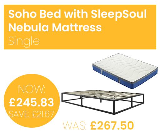 Soho Bed with SleepSoul Nebula Mattress - Single