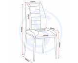 MODENA & LUKAS DINING SET (X4 CHAIRS) - CREAM/EMERALD GREEN VELVET