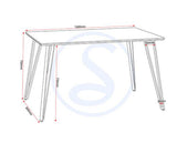 MARLOW & SHELDON DINING SET (X4 CHAIRS) - WHITE MARBLE/GREY VELVET FABRIC