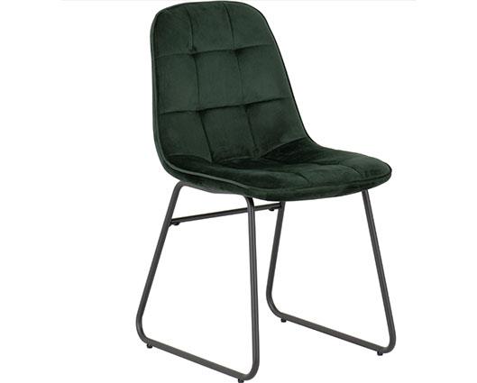 ATHENS RECT & LUKAS DINING SET (X4 CHAIRS) - MEDIUM OAK EFFECT/EMERALD GREEN VELVET