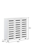Euston 3 Door Shoe Cabinet - White