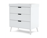 Maura 3 Piece Room Set - White with Acrylic