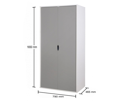 Atrix 2 Door Wardrobe-Grey