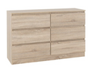 Marcus 6 Drawer Chest - Sonoma Oak Effect