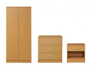3 Piece Bedroom Set 3 Drawer-Beech