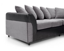 Harley Right Hand Facing Corner Sofa - Black & Charcoal