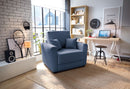 Owen Single Sofa Bed - Dark Blue