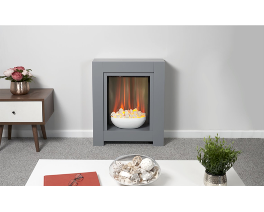 Montreal Fireplace Suite in Grey, 23 Inch