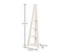 Corner Ladder Bookcase-White