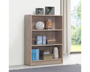 Traditional Low Wide Bookcase-Oak