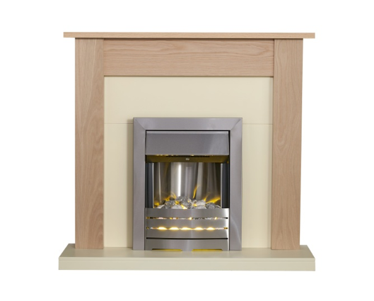 Samuel Fireplace Suite in Oak, 43 Inch