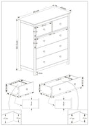 Nairn White 2+3 drawer chest of drawers