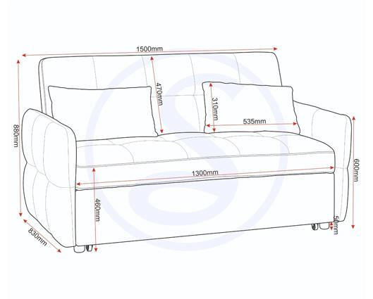 Chelsea Sofa Bed - Black Fabric