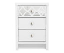Arlo 3 Drawer Bedside Table- White