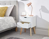 Nessi Bedside Table-White