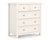 Acadia 3+2 Drawer Chest - Surf White