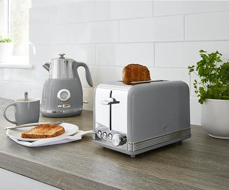 Swan Retro 2 Slice Toaster Grey