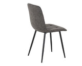 FENTON DINING CHAIR (X2 PER BOX) - DARK GREY SUEDE FABRIC