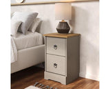 Corona Classic 2 drawer compact bedside cabinet
