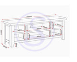 WINDSOR STRAIGHT TV UNIT - IVORY/OAK