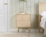 Herringford 2 Drawer Bedside Oak