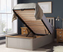 Phoenix Single Ottoman Bed - Pearl Grey