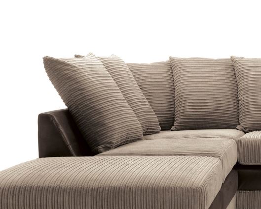 Dulcie Left Hand Facing Corner Sofa - Brown & Beige