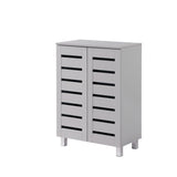 Euston 2 Door Shoe Cabinet - Light Grey