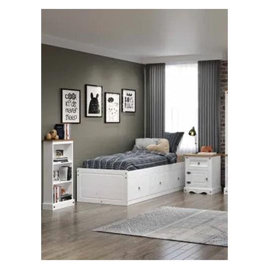 Low narrow bookcase