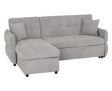 Chelsea Corner Sofa Bed - Silver Grey Fabric