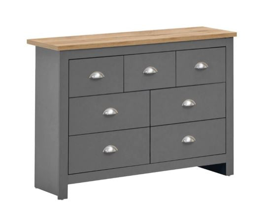 Lincoln 3 Piece Bedroom Set (2 Door Wardrobe, 3+4 Chest, 1 Drawer Bedside)
