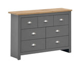 Lincoln 3 Piece Bedroom Set (2 Door Wardrobe, 3+4 Chest, 1 Drawer Bedside)