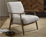 Ivy Armchair Oyster White & Brown