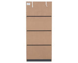 DAKOTA 2 DOOR 1 DRAWER MIRRORED WARDROBE - DARK GREY