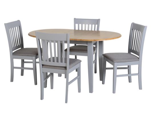 Oakland Chair - Grey/Grey Fabric Set of 2