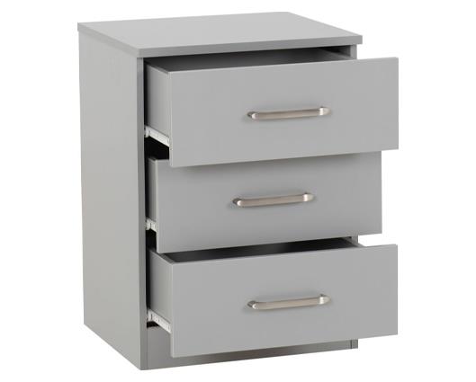 DAKOTA 2 DOOR WARDROBE BEDROOM SET - LIGHT GREY