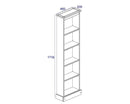 Corona tall narrow bookcase