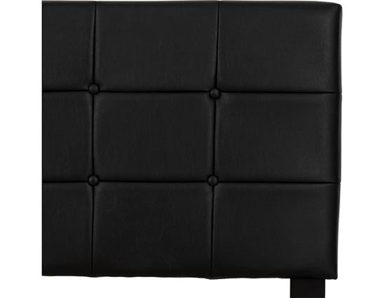 ARRAN 4'6" BED - BLACK FAUX LEATHER