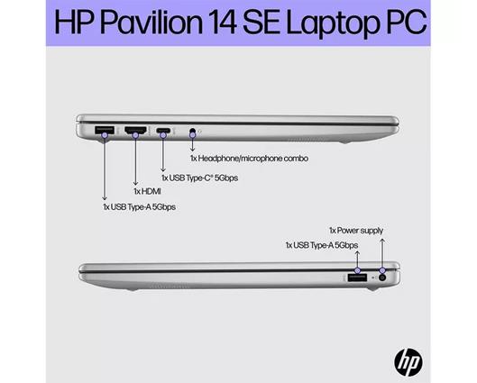 HP Pavilion SE 14-ep0530sa 14" Laptop - Intel® Core™ i3, 128 GB UFS, Natural Silver