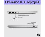 HP Pavilion SE 14-ep0530sa 14" Laptop - Intel® Core™ i3, 128 GB UFS, Natural Silver