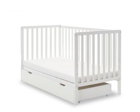 Bantam Cot Bed, Under Drawer + Fibre Mattress - White