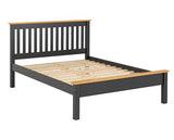 MONACO 5' LOW END BED - DARK GREY/OAK EFFECT