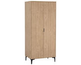MIAMI 2 DOOR WARDROBE - OAK EFFECT/BLACK