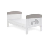 Grace Inspire Cot Bed & Under Drawer - Me & Mini Me Elephants Grey