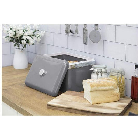 Retro Bread Bin - Grey