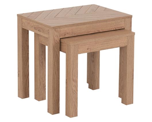 LEON NEST OF 2 TABLES - MEDIUM OAK EFFECT
