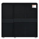 Euston 3 Door Shoe Cabinet - Black