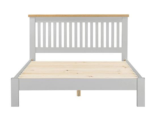 WINDSOR 5' LOW END BED - PEBBLE GREY/OAK
