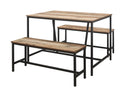 Downtown Dining Table & Bench Set